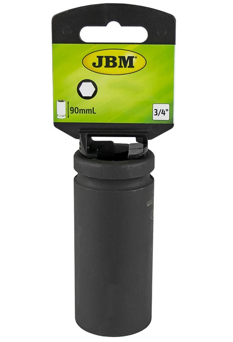 Cheie tubulara de impact JBM 13724, lunga, prindere 3/4 inch, profil hexagonal, deschidere cheie 21 mm