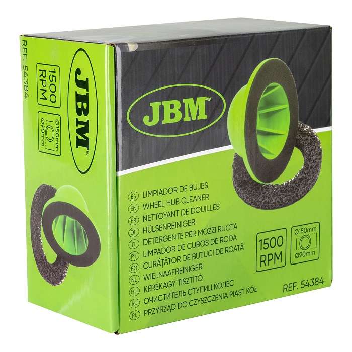 Set curatare pentru butuc roata JBM 54384, diametru exterior 150 mm, diametru interior 90 mm, 1500 rpm, banda velcro