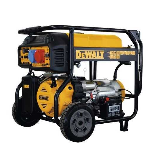 Generator de curent electric, trifazat, DEWALT DXGNP853E, benzina 4T, 456 CC, 16 CP, curent max. pornire 10.6 kVA / 400V, 7.6 kW / 230V, cu AVR