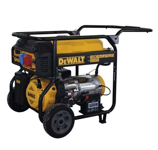 Generator de curent electric, trifazat, DEWALT DXGNP853E, benzina 4T, 456 CC, 16 CP, curent max. pornire 10.6 kVA / 400V, 7.6 kW / 230V, cu AVR