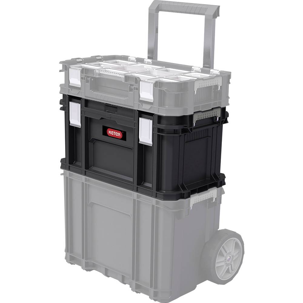 Cutie pentru scule KETER Connect 239995, volum 296 litri, 560 x 370 x 550 mm, din plastic, negru