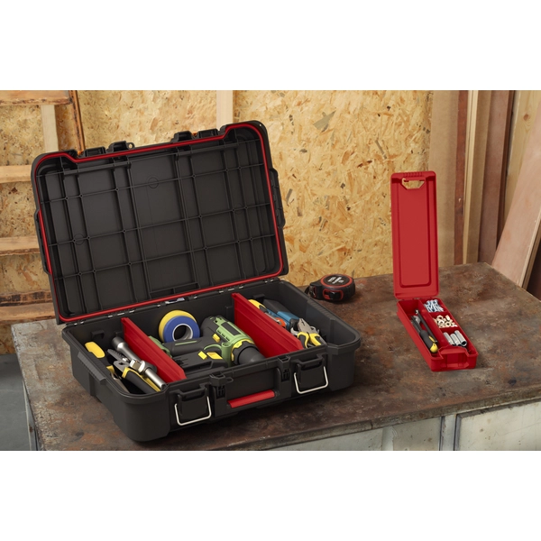 Cutie pentru scule KETER Stack-n-Roll System 253382, volum 26.56 litri, 526 x 341 x 148 mm, din plastic, negru