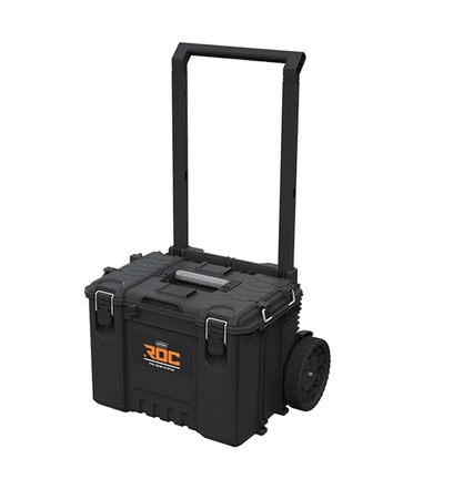 Cutie pentru scule KETER Pro Gear System Gen 2.0 256982, volum 110 litri, 648 x 478 x 872 mm, din plastic, negru, cu roti transport