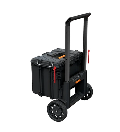 Cutie pentru scule KETER ROC Pro Gear 2.0 256981, volum 57.5 litri, 650 x 478 x 789-1055 mm, din plastic, negru