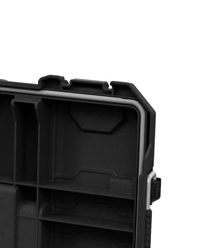 Cutie pentru scule KETER ROC Pro Gear 2.0 256981, volum 57.5 litri, 650 x 478 x 789-1055 mm, din plastic, negru