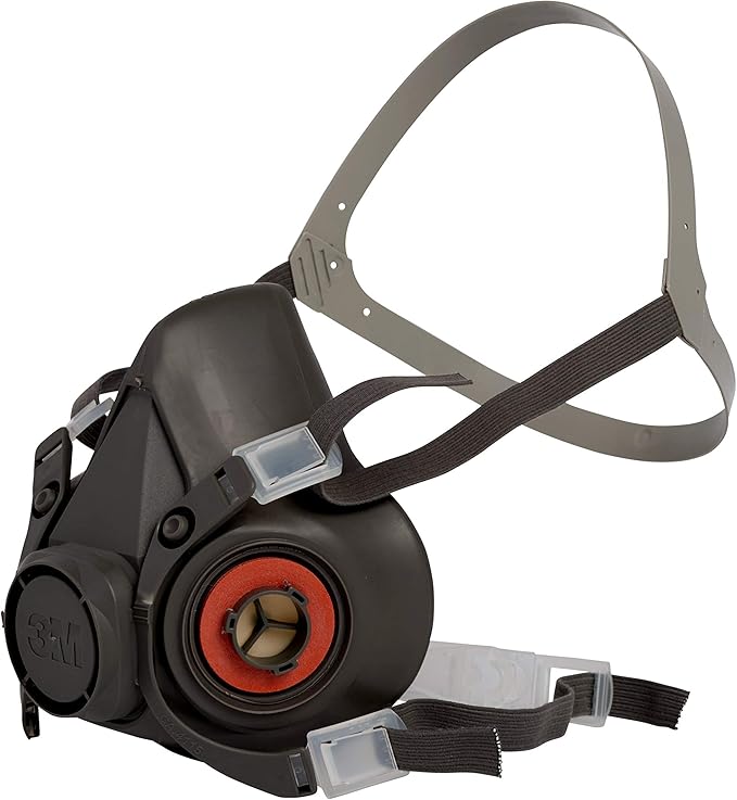 Semi masca pentru vopsitorie 3M 6300L, marimea L, fara filtre, conexiune cu clichet