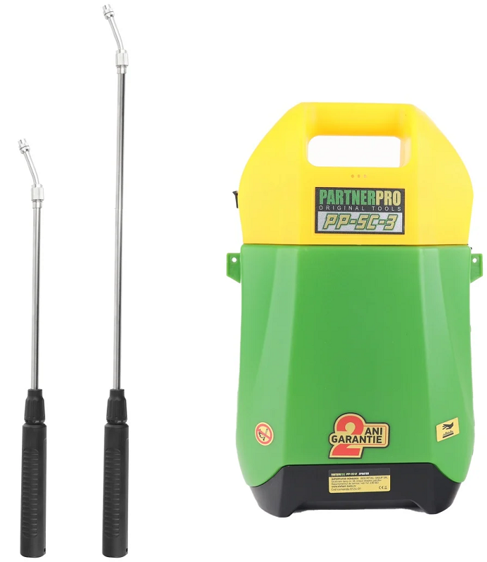 Pompa de stropit cu acumulator PARTNER PRO PP-5C-3 14631, volum rezervor 5 litri, 5V, 0.25 Mpa, acumulator Li-Ion 2500 mAh, incarcare USB