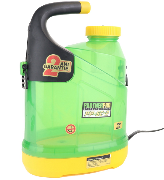 Pompa de stropit cu acumulator PARTNER PRO PP-5C-2 14633, volum rezervor 5 litri, 5V, 0.25 Mpa, acumulator Li-Ion 2500 mAh, incarcare USB