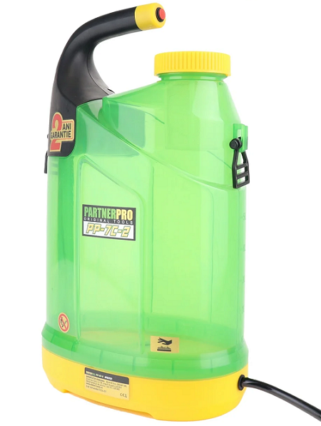 Pompa de stropit cu acumulator PARTNER PRO PP-7C-2 14634, volum rezervor 7 litri, 5V, 0.25 Mpa, acumulator Li-Ion 2500 mAh, incarcare USB