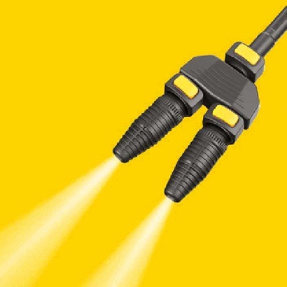 Splitter furtun pentru 2 duze STANLEY 46426, din plastic, pentru masinile de spalat cu presiune Stanley SXPW25DTS si SXFPW27DTS