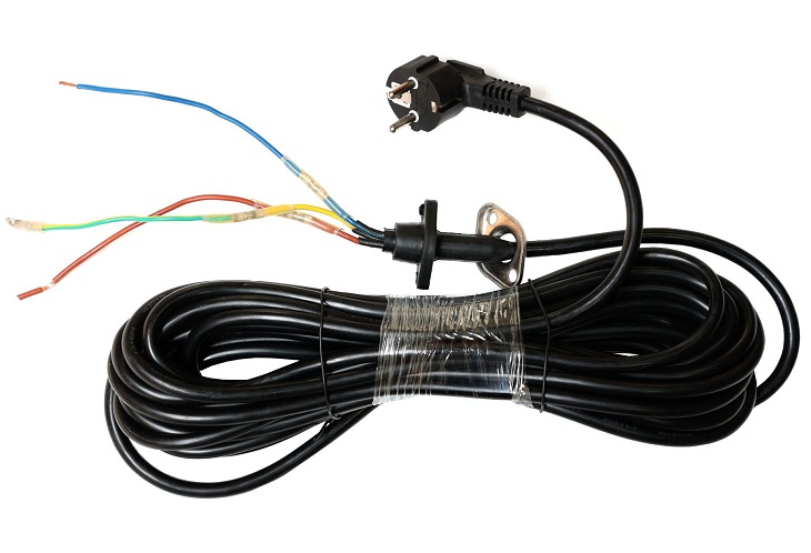 Cablu alimentare MYYM ProGARDEN 4572000003, 3 fire x 1.5 mmp, lungime 10 m, mufa etansare cu flansa, stecher Shuko 16A