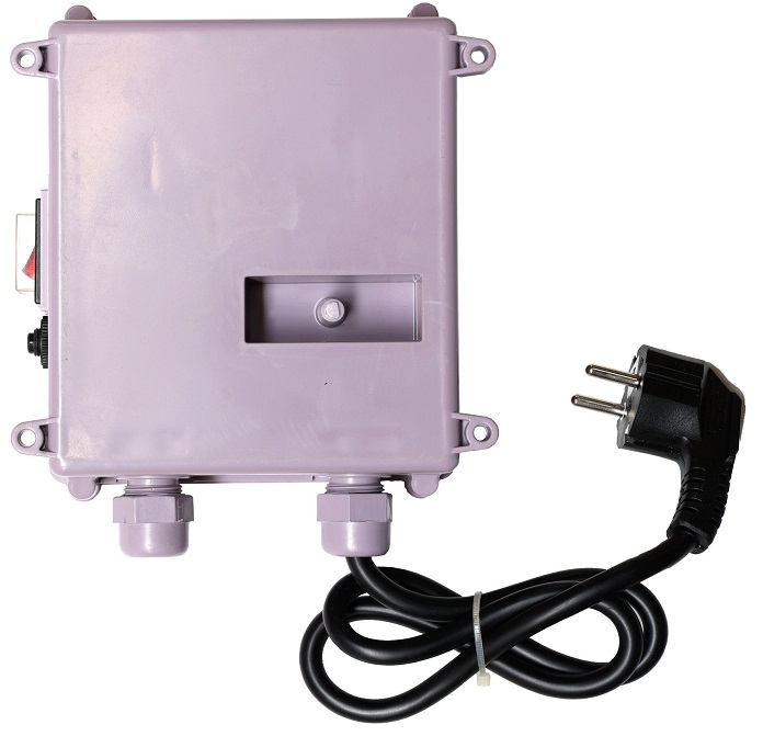 Panou de control pentru pompa apa ProGARDEN 4572061020, protectie termica 10A, capacitor 20 uF, IP44, cablu cu stecher 850 mm