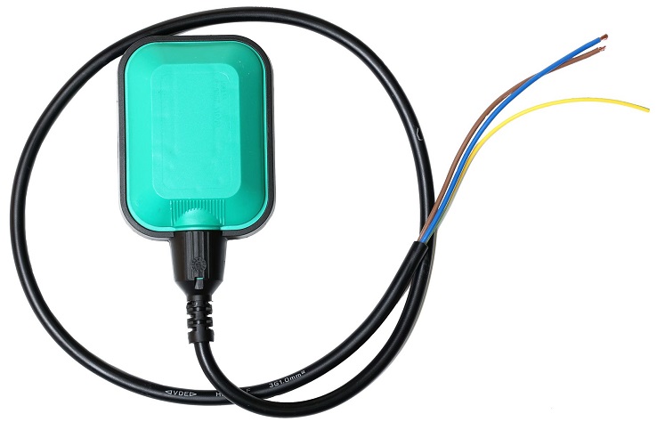 Plutitor pentru pompe apa ProGARDEN 464S005015, cablu 3 fire x 1 mmp, lungime 90 cm, 20A, 250Vac, verde