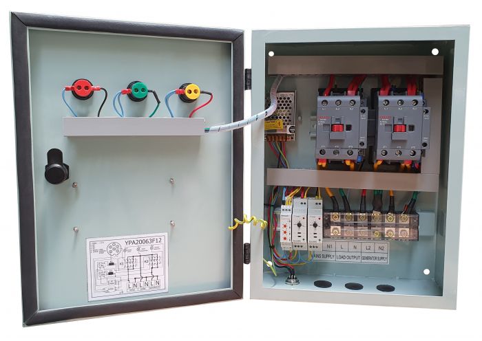 Automatizare monofazata STAGER YPA20063F12S 115800YPA20063F12S, 63 A, 12 Vcc, protectie, pentru generatoare portabile