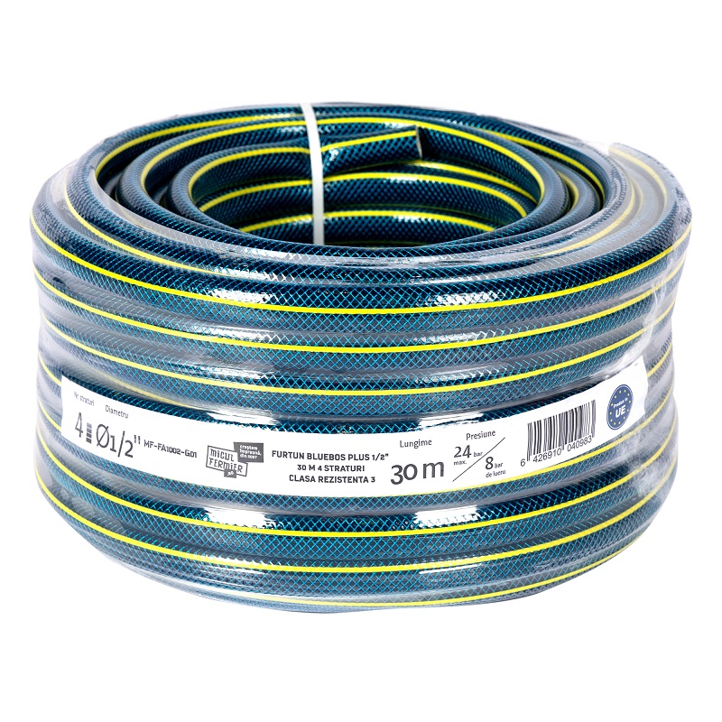 Furtun cu insertie pentru apa MICUL FERMIER MF-FA1002-G01, diametru 1/2 inch, lungime 30 metri