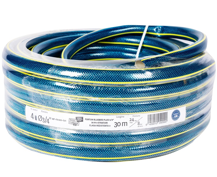 Furtun cu insertie pentru apa MICUL FERMIER MF-FA1003-G01, diametru 3/4 inch, lungime 30 metri