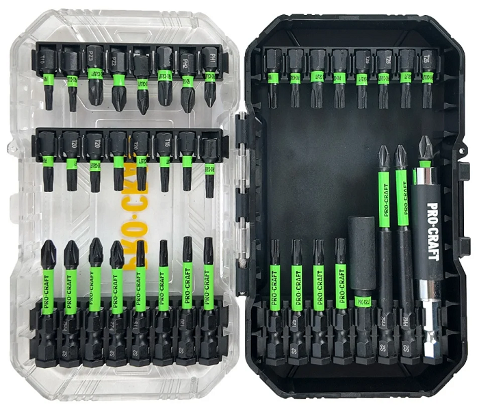 Set 41 biti de impact PROCRAFT IBS-41 14607, 25 mm/50 mm/90 mm, cutie depozitare