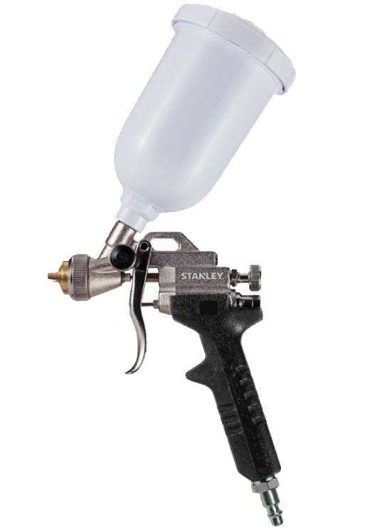Pistol de vopsit gravitational, de precizie, STANLEY 150129XSTN, debit aer 70 l/min, 4.5 bar, duza 0.5 mm, capacitate vas 0.25 litri