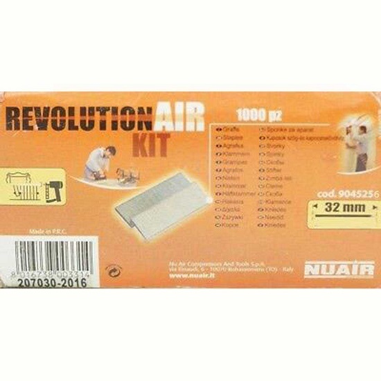 Set 1000 cuie zincate STANLEY 9045256, lungime 32 mm, pentru capsator pneumatic Revolution Air