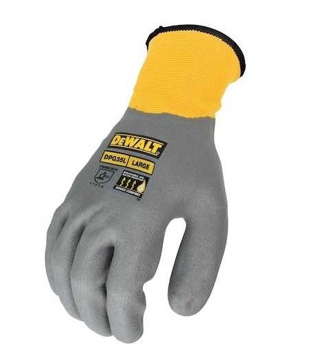 Manusi de lucru profesionale DeWALT DPG35L, rezistente la apa, marimea L
