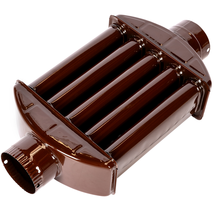Burlan pentru soba pe lemne MICUL FERMIER MF-EI1012-G01, cu recuperator caldura, diametru 120 mm, maro