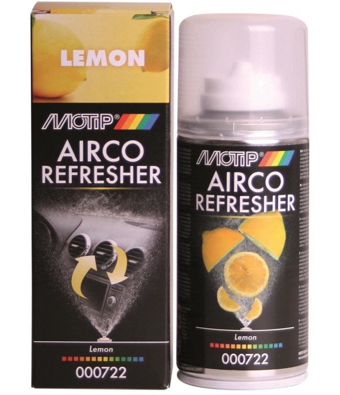 Spray odorizant pentru curatat sistem AC/clima MOTIP AIRCO Refresher 382422, aroma lamaie, 150 ml