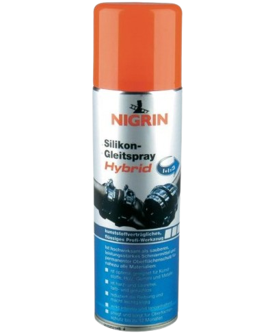 Spray lubrifiant cu silicon, pentru glisare, NIGRIN Silikon-Gleitspray Hybrid 74039, transparent, 200 ml