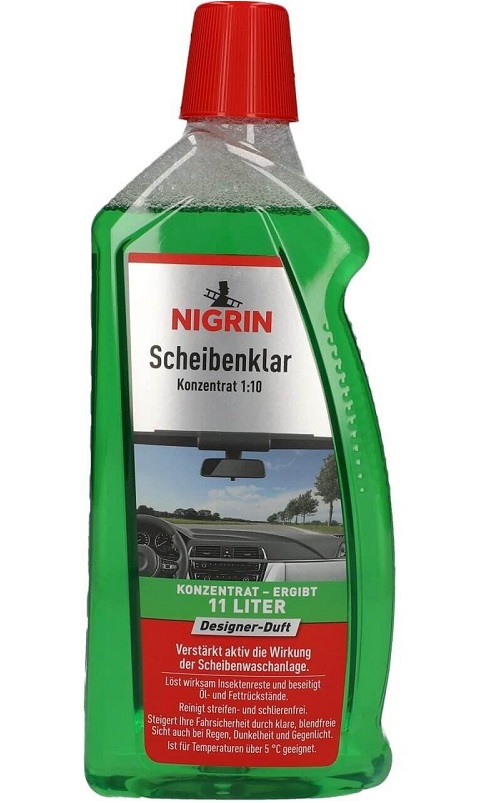 Lichid de parbriz pentru vara NIGRIN Scheibenklar 12208519, concentrat, dilutie 1:10, 1 litru