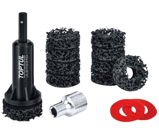 Set 14 instrumente pentru polizare butuc roata TOPTUL JGAS1401, diametru exterior 36-40 mm, adaptor 1/2 inch