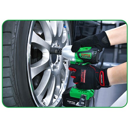 Masina de insurubat cu impact cu acumulator TOPTUL KPA1237E, cuplu maxim 366 Nm, 2760 rpm, 3500 bpm, 1 x acumulator Li-Ion 18V