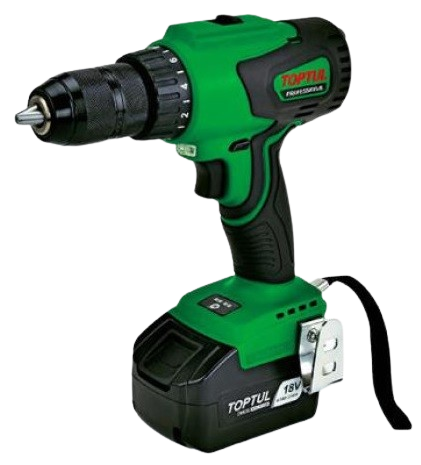 Masina de gaurit si insurubat cu acumulator TOPTUL KPH1607, mandrina rapida, 1500 rpm, cuplu maxim 65 Nm, 16 trepte, 1 x acumulator Li-Ion 18V