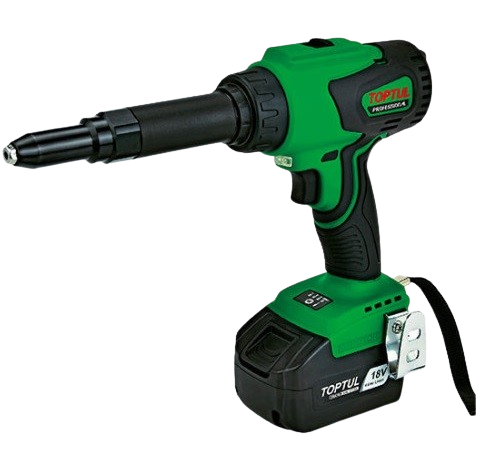 Masina de nituit cu acumulator TOPTUL KPR064M, 1422 rpm, capacitate nituri 2.4-6.4 mm, 2 x acumulatori Li-Ion 18V