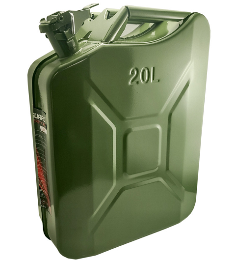Canistra metalica pentru combustibil CARGUARD CCM003, volum 20 litri, 35.5 x 16.5 x 46 cm, verde