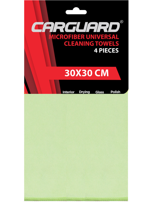 Set 4 lavete microfibra CARGUARD LMF002, 30 x 30 cm