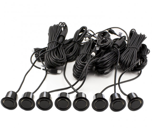 Set 8 senzori de parcare fata-spate CARGUARD SP005, marime 23.8 mm, baza 19 mm, raza actiune 0-2 m, unitate cu afisaj LED