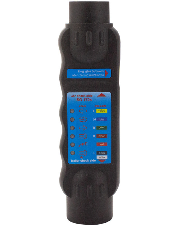 Tester pentru lumini remorca CARGUARD PRA007, 7 pin, 12V/24V, din cupru+nylon, negru