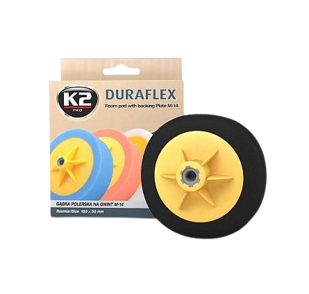 Disc velcro pentru slefuire K2 DURAFLEX FOAM BLACK L644, prindere M14, viteza maxima 2500 rpm, negru