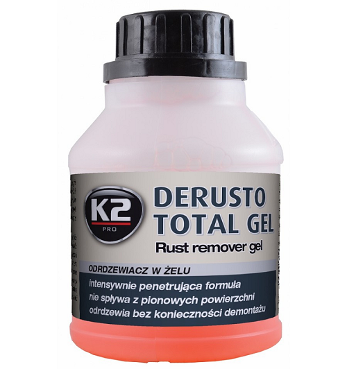 Solutie indepartare rugina/deruginol gel K2 DERUSTO TOTAL GEL L375, 250 ml