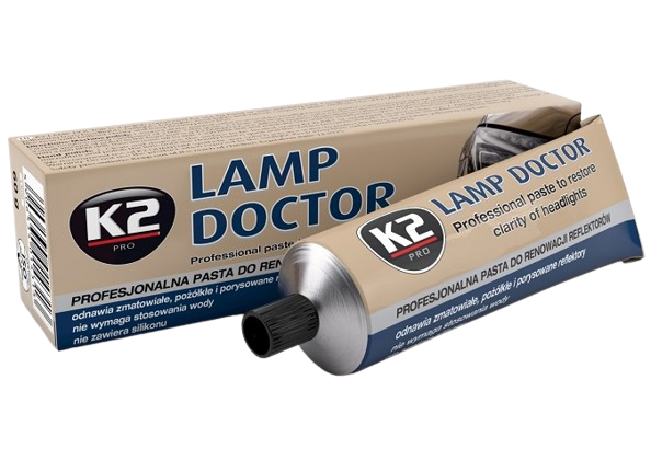 Pasta pentru lustruit faruri, stopuri, proiectoare K2 LAMP DOCTOR L3050, tub 100 ml