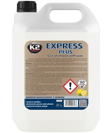 Sampon auto cu ceara K2 EXPRESS PLUS K145, 5 litri