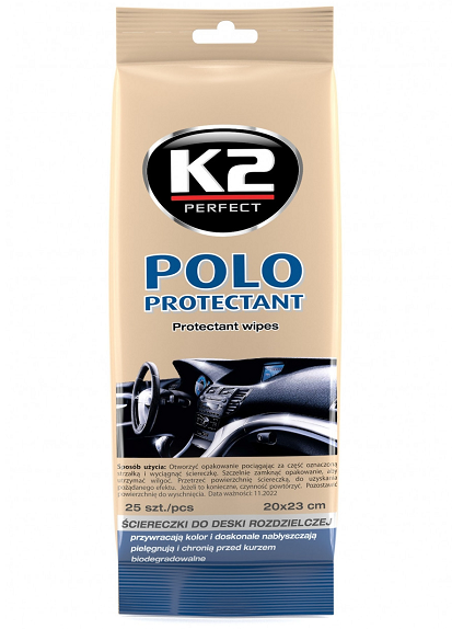 Set 24 servetele umede pentru curatare bord K2 POLO PROTECTANT K420, 20 x 18 cm, antistatic