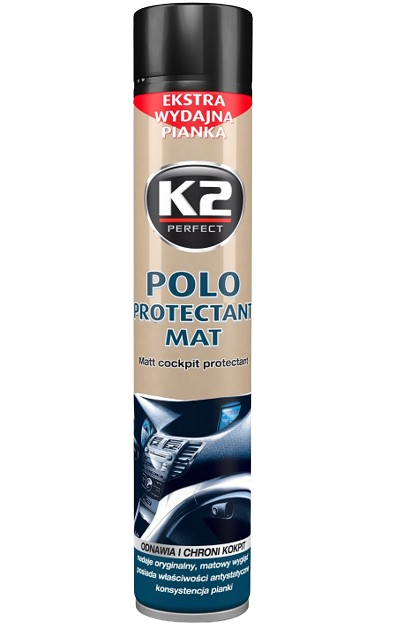 Spray cu silicon pentru curatare bord K2 POLO PROTECTANT MAT K418, finisaj mat, 750 ml