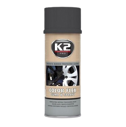 Spray vopsea cauciucata K2 COLOR FLEX L343CM, negru, 400 ml