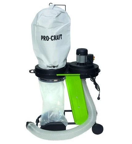 Colector de praf PROCRAFT PDC550 14613, 550 W, 2850 rpm, flux aer 1150 mc/h, volum sac 75 litri