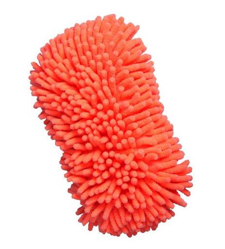 Burete pentru spalare auto MEGA DRIVE LAT/GABKA/CHENILLE/2423, din microfibra, portocaliu, 24 x 12 x 6 cm