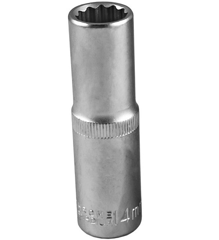 Cap cheie tubulara lunga JBM 10154, profil bi-hexagonal, deschidere cheie 17 mm, prindere patrat 1/2 inch, lungime 75 mm, crom vanadiu
