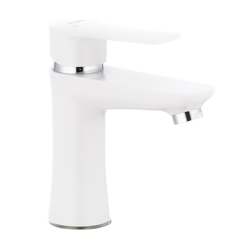 Baterie pentru baie PLAMIX Oscar-001 14567, monocomanda, conexiune cu piulita, din termoplastic, alb, fara racorduri