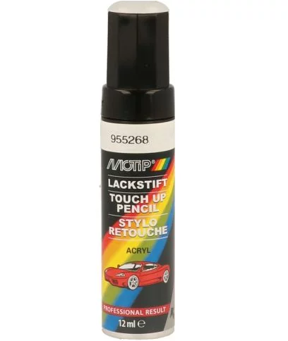 Marker vopsea retus auto MOTIP KOMPAKT LACKSTIFT Acryl 955268, culoare alb metalizat, 12 ml