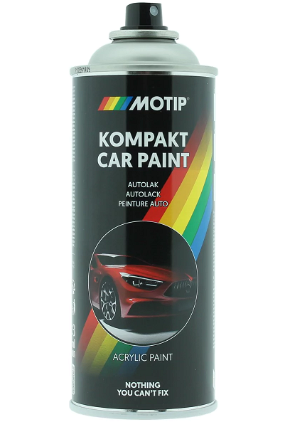 Spray vopsea retus auto MOTIP KOMPAKT AUTOLACK Acryl 55268, culoare alb metalic, 400 ml