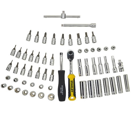 Set 60 chei tubulare STANLEY TRANSMODULE SYSTEM 1-74-175, 1/4 inch, hexagonale, cu modul pentru cutie scule